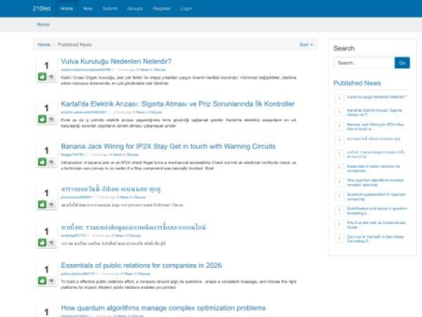 210list.com — SEO audit screenshot