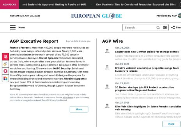 europeanglobe.com — SEO audit screenshot