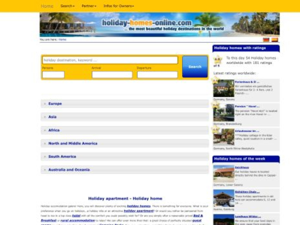 holiday-homes-online.com — SEO audit screenshot