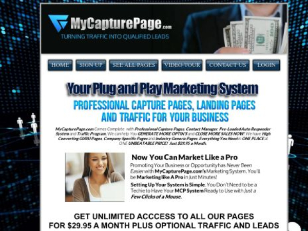 mycapturepage.com — SEO audit screenshot