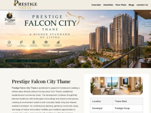 prestigecitythanewest.in — SEO audit screenshot