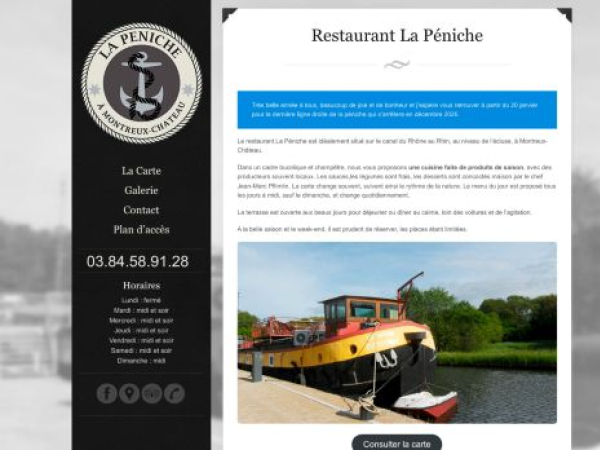 restaurant-la-peniche.fr — SEO audit screenshot