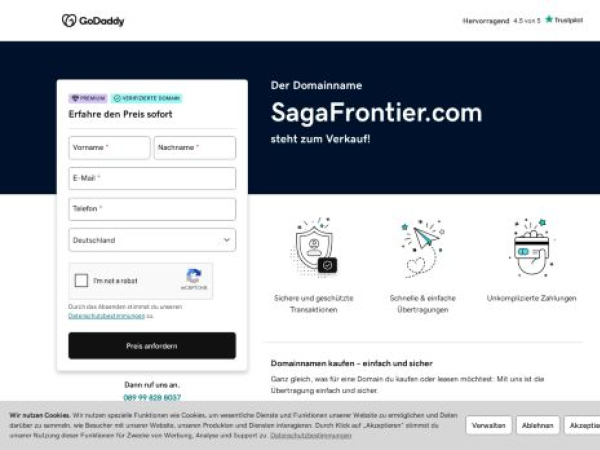 sagafrontier.com — SEO audit screenshot