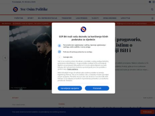 sop.ba — SEO audit screenshot