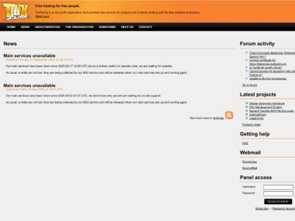 tuxfamily.org — SEO audit screenshot