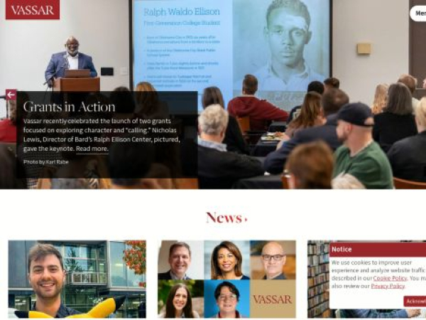 vassar.edu — SEO audit screenshot