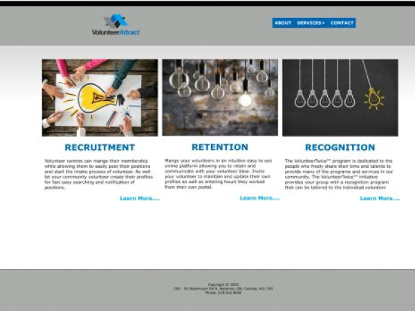 volunteerattract.com — SEO audit screenshot