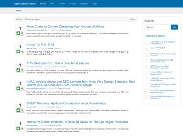 agendabookmarks.com — SEO audit screenshot