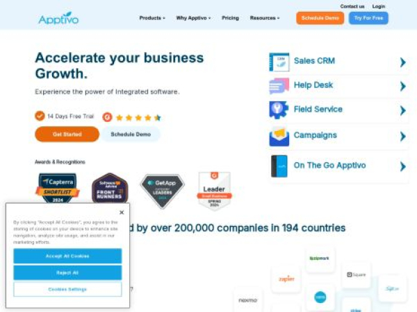 apptivo.com — SEO audit screenshot