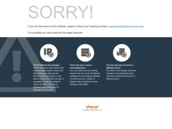 atheismcorner.com — SEO audit screenshot