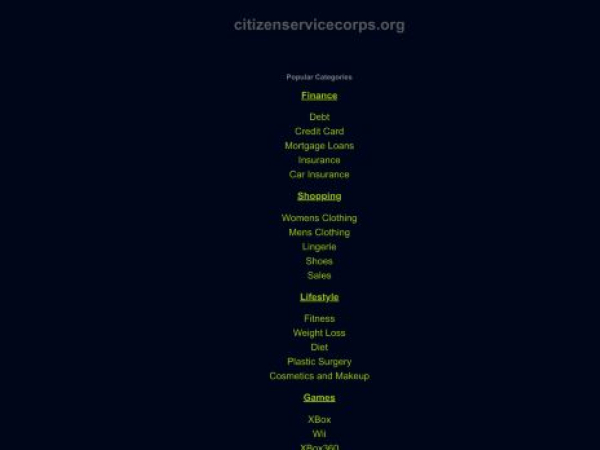 citizenservicecorps.org — SEO audit screenshot