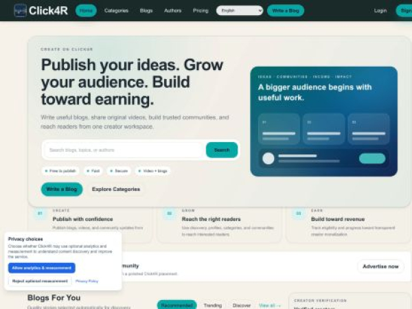 click4r.com — SEO audit screenshot