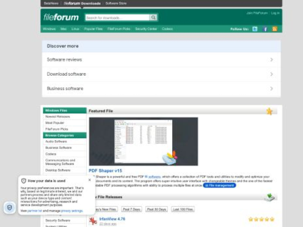 fileforum.com — SEO audit screenshot