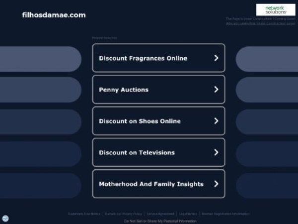 filhosdamae.com — SEO audit screenshot