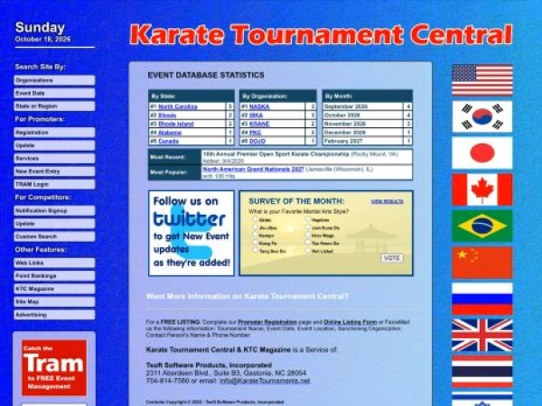 karatetournaments.org — SEO audit screenshot