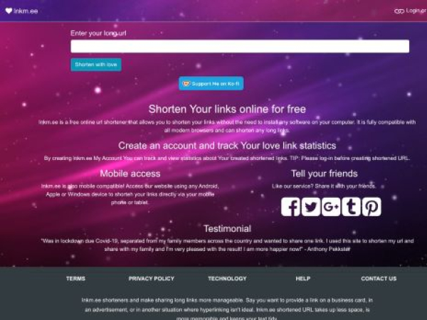 lnkm.ee — SEO audit screenshot