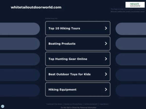 whitetailoutdoorworld.com — SEO audit screenshot