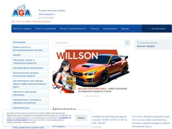aga25.ru — SEO audit screenshot