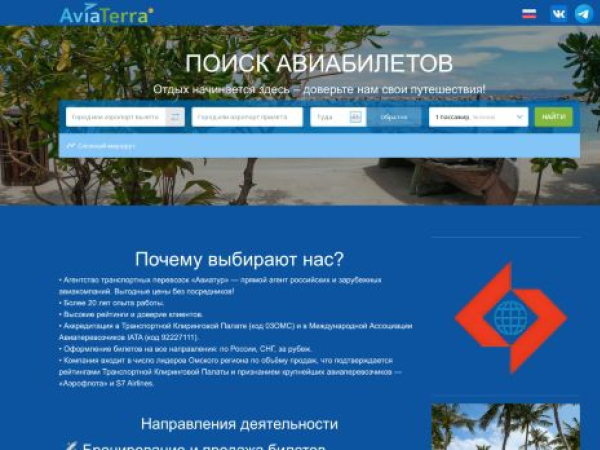 aviaterra.ru — SEO audit screenshot