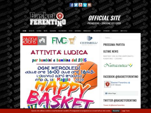 basketferentino.com — SEO audit screenshot