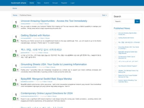 bookmark-share.com — SEO audit screenshot