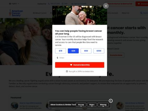 cancer.org — SEO audit screenshot