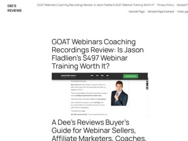 deesreview.com — SEO audit screenshot