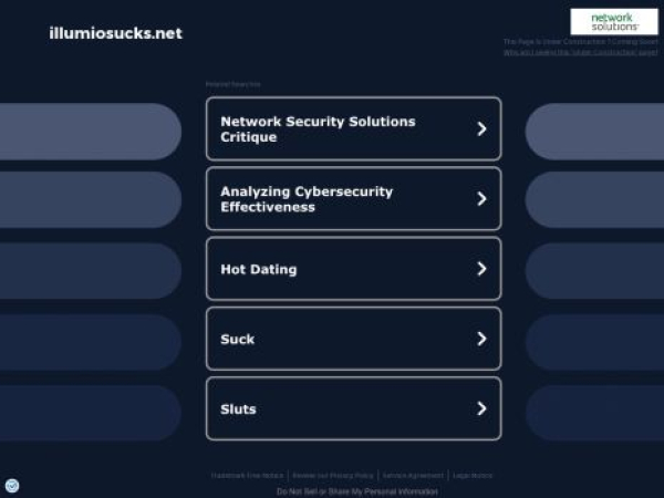 illumiosucks.net — SEO audit screenshot