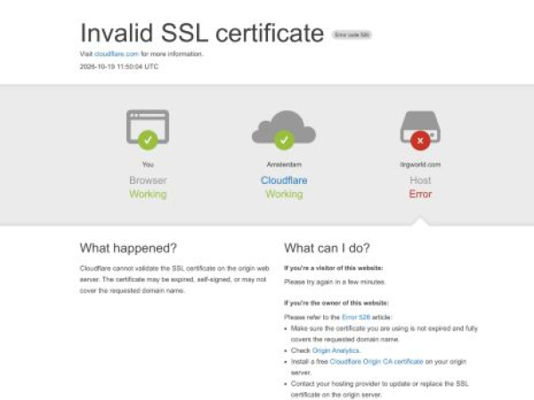 itrgworld.com — SEO audit screenshot