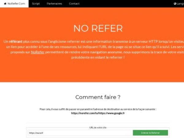 norefer.com — SEO audit screenshot