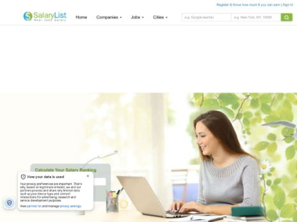 salarylist.com — SEO audit screenshot