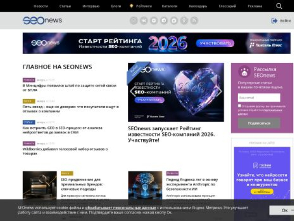 seonews.ru — SEO audit screenshot