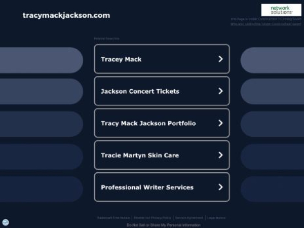 tracymackjackson.com — SEO audit screenshot