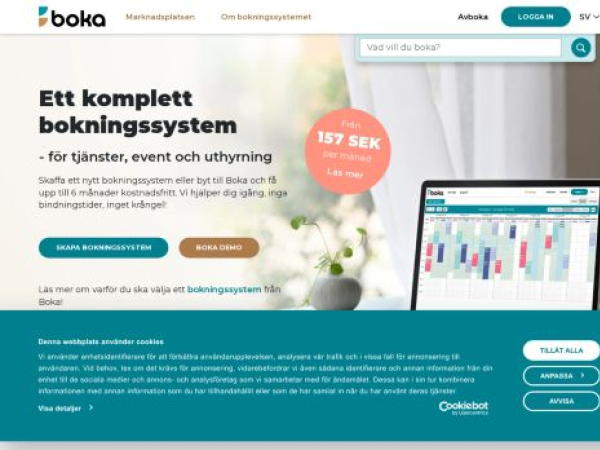 boka.se — SEO audit screenshot