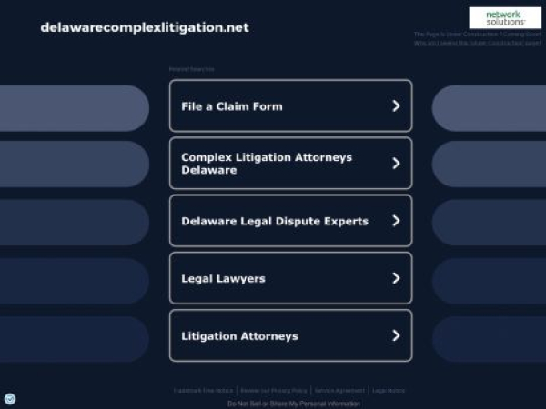delawarecomplexlitigation.net — SEO audit screenshot