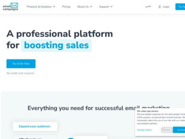 emailcampaigns.eu — SEO audit screenshot