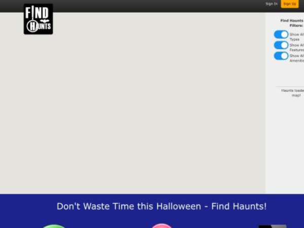 findhaunts.com — SEO audit screenshot