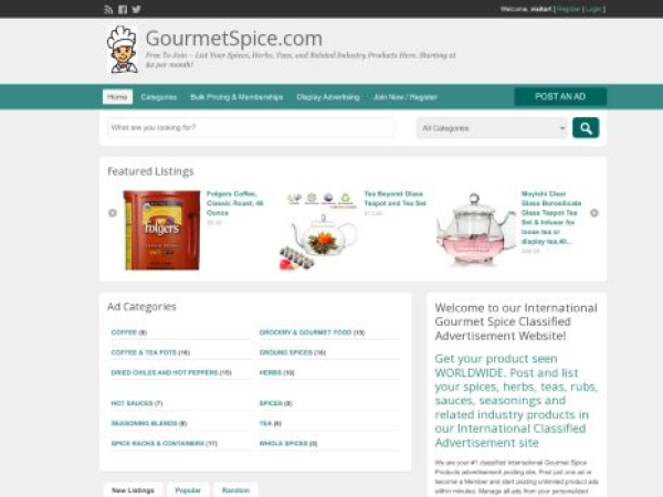 gourmetspice.com — SEO audit screenshot