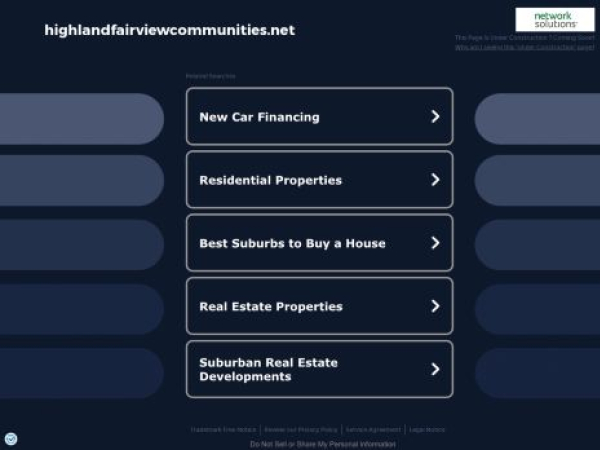 highlandfairviewcommunities.net — SEO audit screenshot