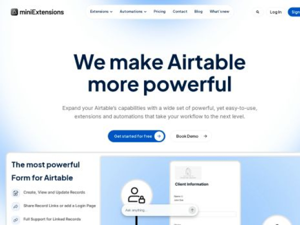 miniextensions.com — SEO audit screenshot