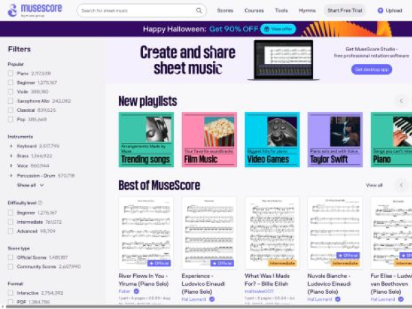 musescore.com — SEO audit screenshot