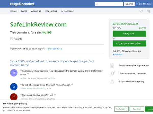 safelinkreview.com — SEO audit screenshot