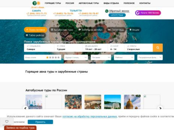 tl-tur.ru — SEO audit screenshot