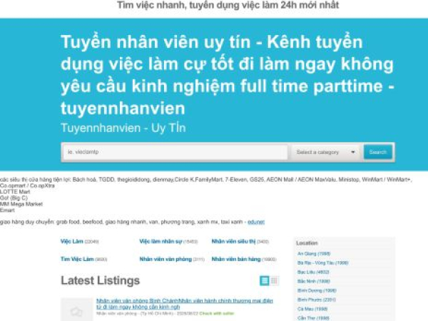 tuyennhanvien.net — SEO audit screenshot