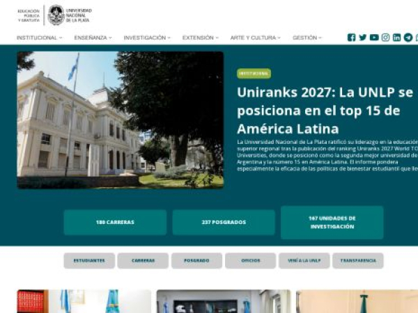 unlp.edu.ar — SEO audit screenshot