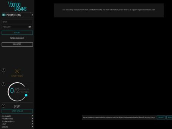 voodoodreams.com — SEO audit screenshot