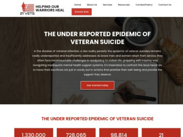 21vets.org — SEO audit screenshot