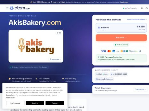 akisbakery.com — SEO audit screenshot