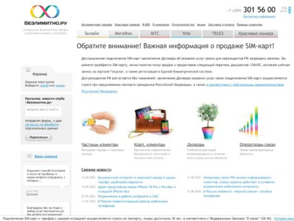bezlimitno.ru — SEO audit screenshot