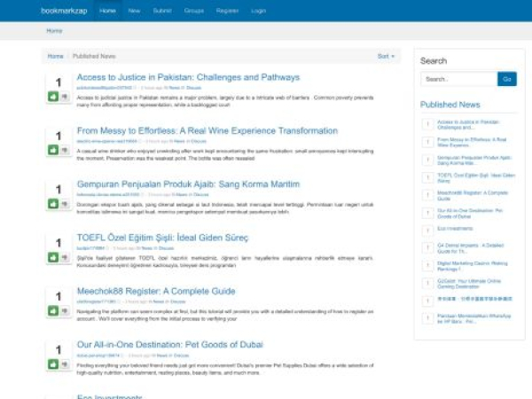 bookmarkzap.com — SEO audit screenshot